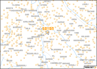 map of Sāyān