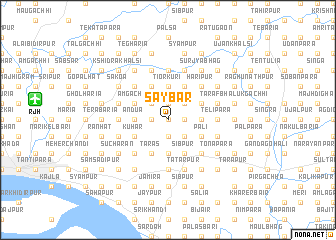 map of Sāybār
