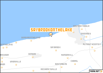 map of Saybrook-on-the-lake