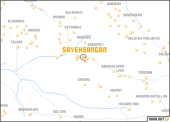 map of Sāyeh Sangān