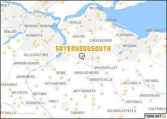 map of Sayerwood South