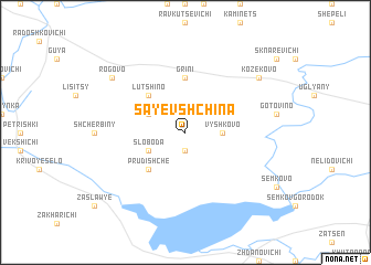 map of Sayevshchina