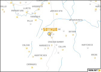 map of Sayhua