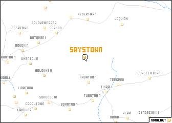map of Says Town