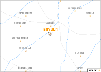 map of Sayula