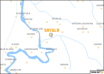 map of Sayula