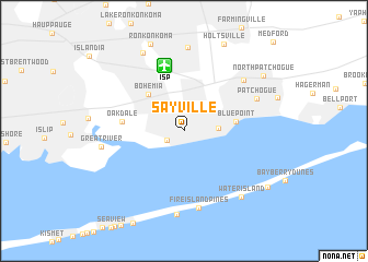 map of Sayville