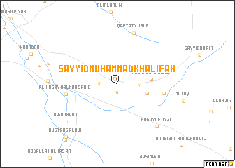 map of Sayyid Muḩammad Khalīfah