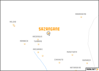 map of Sazangane