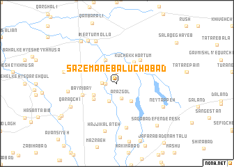 map of Sāzemān-e Balūchābād