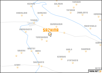 map of Sazhina