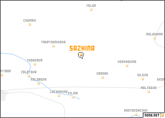 map of Sazhina