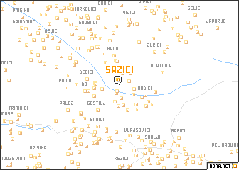 map of Sažići