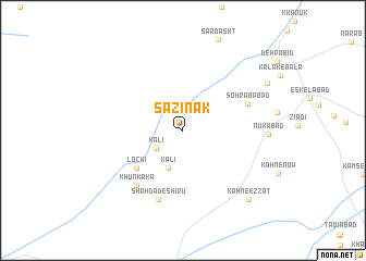 map of Sāzīnak