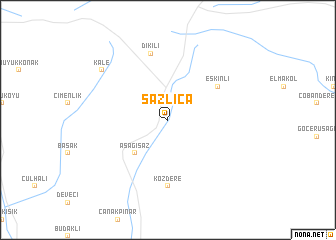 map of Sazlıca