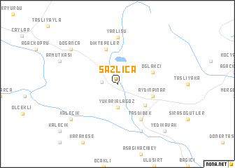 map of Sazlıca