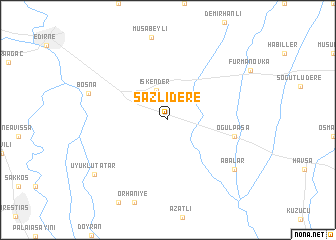 map of Sazlıdere
