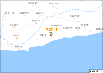 map of Sazlı