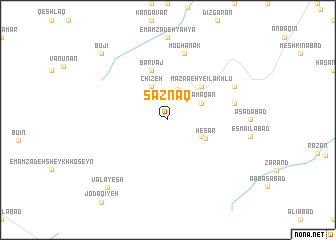 map of Saznaq