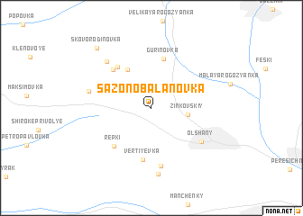 map of Sazono-Balanovka