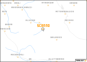 map of Scanno