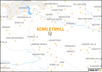 map of Scarlets Mill