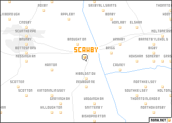 map of Scawby