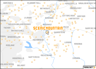 map of Scenic Mountain