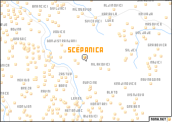 map of Šćepanica