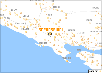 map of Ščepoševići