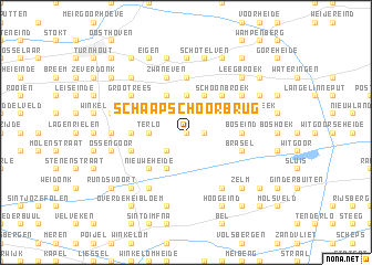 map of Schaapschoorbrug