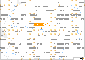 map of Schackau