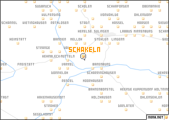 map of Schäkeln