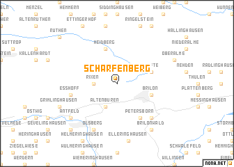 map of Scharfenberg