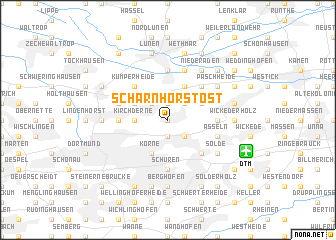 map of Scharnhorst-Ost