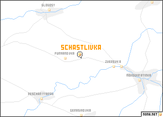 map of Schastlivka