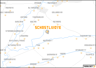 map of Schastlivoye