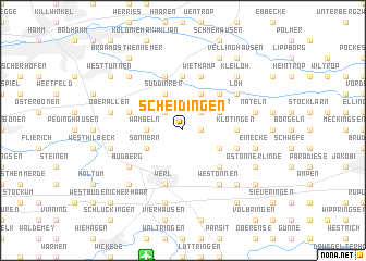 map of Scheidingen