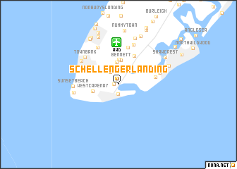 map of Schellenger Landing