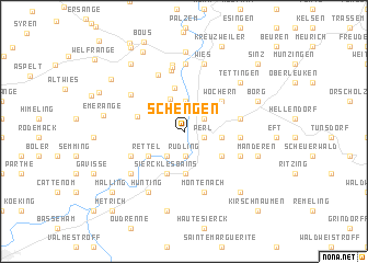 map of Schengen