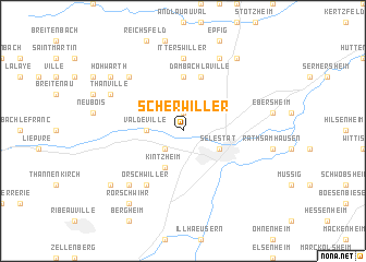 map of Scherwiller