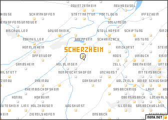 map of Scherzheim