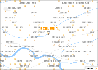 map of Schlesin