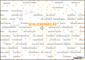 map of Schlichenweiler