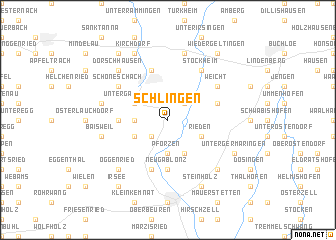 map of Schlingen