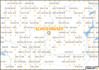 map of Schmidhausen