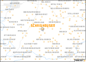 map of Schmidhausen