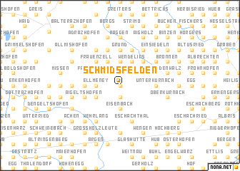 map of Schmidsfelden