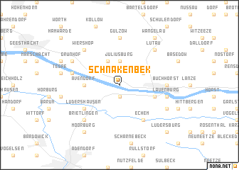 map of Schnakenbek