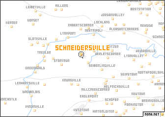 map of Schneidersville